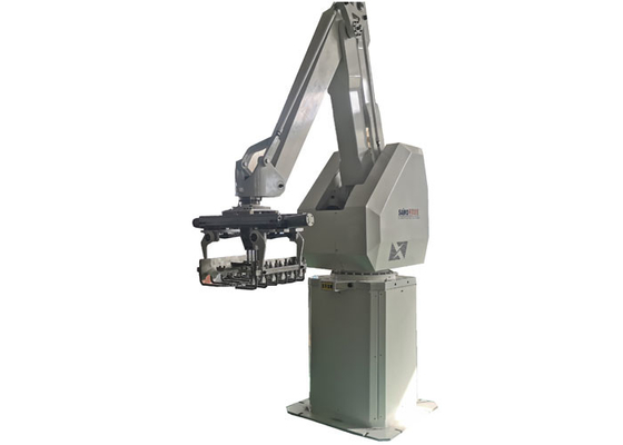 Enerji Tasarruflu İstifleme 4 Eksen PLC 50kg Çanta Besleme Çantası İçin Paletleme Robotu