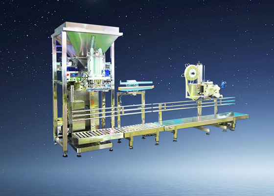 Kimya Endüstrisinde Ağır Talk Tozu Dolum Makinesi 10-50kg Açık Ağız Torbası
