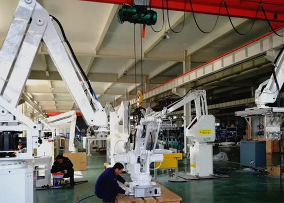 Buğday endüstrisinde Zemine Monte IP 65 Paletleme Robotu ve Palet Kaldırma Cihazı