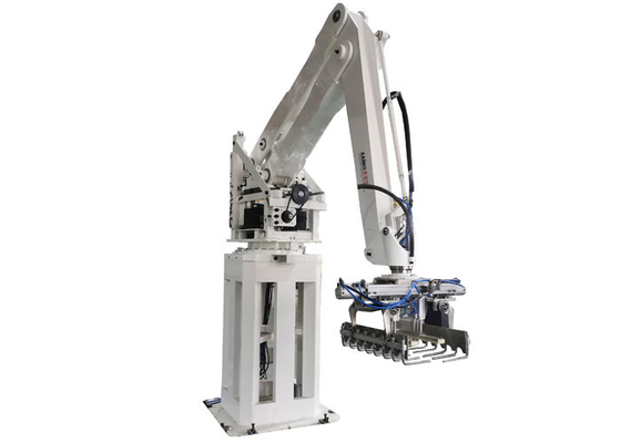 Pirinç Fabrikasında Servo Amplifikatör 210kgs Çanta Robot Paletleme Makinesi