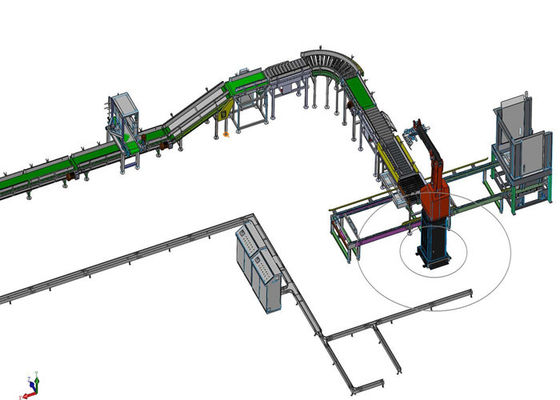 Gübre Üretim Hattında 4KW 4 Eksenli Robotik Çanta Paletleyici