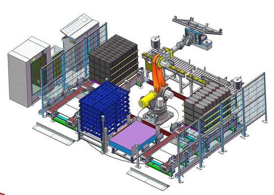 Gübre Üretim Hattında 4KW 4 Eksenli Robotik Çanta Paletleyici