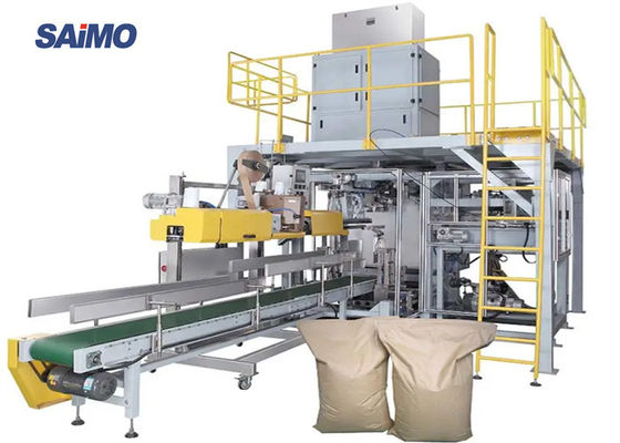 Gıda Endüstrisinde 60Hz 50kg Beyaz Şeker Dolum ve Paketleme Makinası