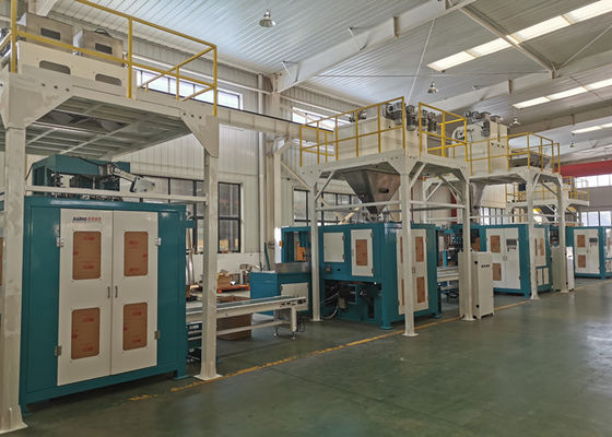 Yeşil renkli Ağır Torba pirinç Paketleme Makinesi tahıl endüstrisinde karbon çeliği